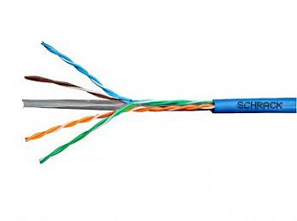 Kabel U/UTP Cat.6 4x2xAWG24 300 MHz, PVC modrý, Eca, 305m