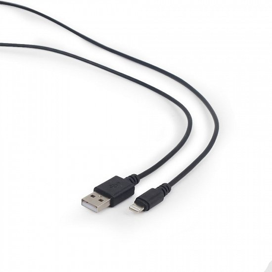 Kabel CABLEXPERT USB 2.0 Lightning (IP5 a vyšší) nabíjecí a synchronizační kabel, 1m, černý