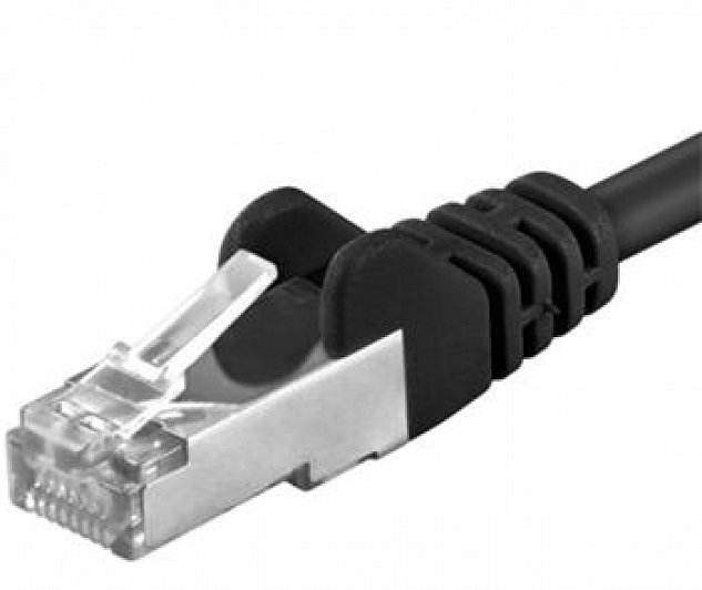 Premiumcord Patch kabel CAT6a S-FTP, RJ45-RJ45, AWG 26/7 10m, černá