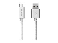 Kabel AVACOM TPC-100S USB - USB Type-C, 100cm, stříbrná