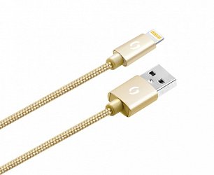 ALIGATOR PREMIUM 2A kabel, Lightning 50cm, zlatý