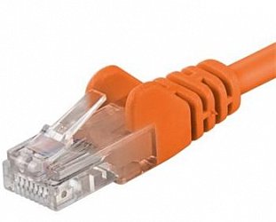 Patch kabel UTP RJ45-RJ45 level CAT6, 0.25m, oranžová
