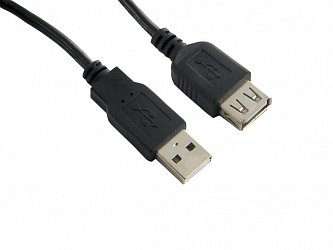 4World Kabel USB 2.0 AM-AF 0.75m Black