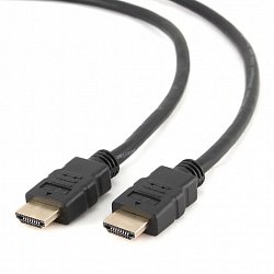 Kabel HDMI-HDMI M/M v1.4, 1m zlac. konektory, černý