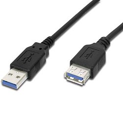 Prodlužovací kabel USB 3.0, 5Gbps A-A, MF, 1metr