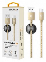 ALIGATOR PREMIUM Datový kabel 2A, USB-C zlatý