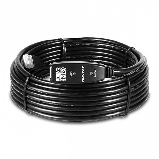 AXAGON ADR-210, USB2.0 aktivní prodlužovací / repeater kabel, 10m