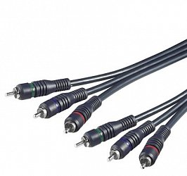 PremiumCord Kabel 3x CINCH-3x CINCH M/M 2m HQ