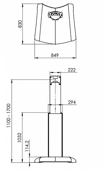 Stylový stojan Vogel´s PFF 2420 na LCD do 70 kg