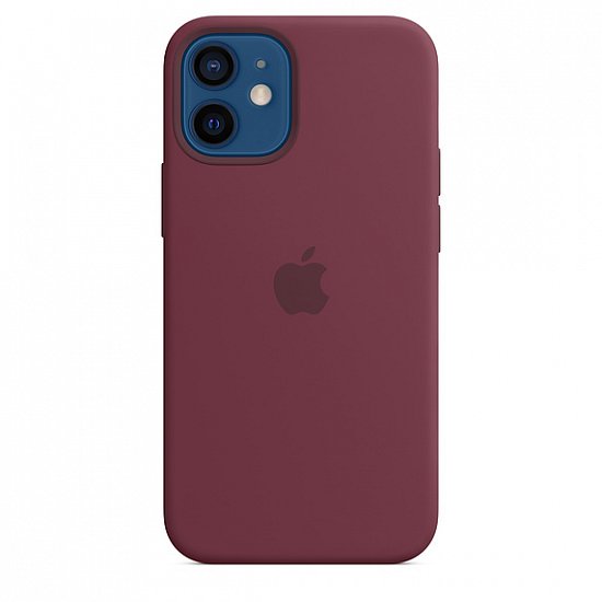 iPhone 12 mini Silicone Case with MagSafe Plum/SK