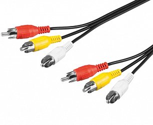 PremiumCord Kabel 3x CINCH-3x CINCH M/M 5m
