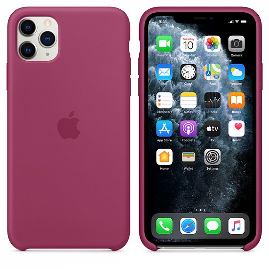 iPhone 11 Pro Max Silicone Case - Pomegranate