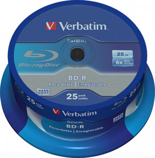 VERBATIM BD-R SL (6x, 25GB),NON-ID, 25 cake