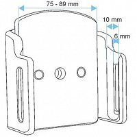 Brodit držák do auta na mobilní telefon nastavitelný, bez nabíjení, š. 75-89 mm, tl. 6-10 mm