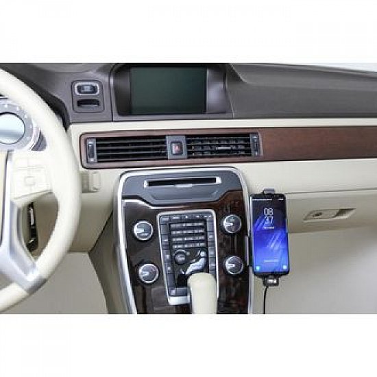Brodit držák do auta na Samsung Galaxy S10/S9/S8 a jiné s pružinou, s nab. z cig. zapalovače/USB