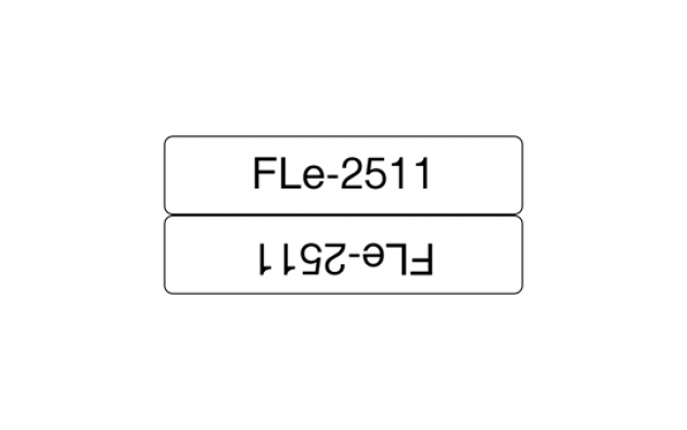 FLe-2511, předřezané štítky - černá na bílé, šířka 21 mm