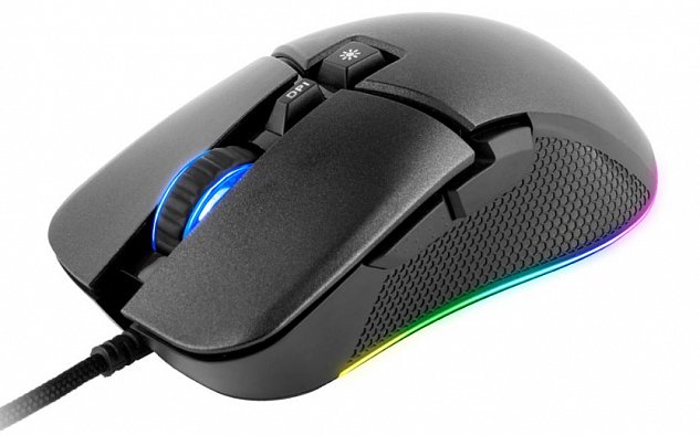 Herní myš C-TECH Dawn (GM-24L), casual gaming, 6400 DPI, RGB podsvícení, USB