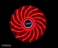 přídavný ventilátor Akasa Vegas LED 12 cm červená