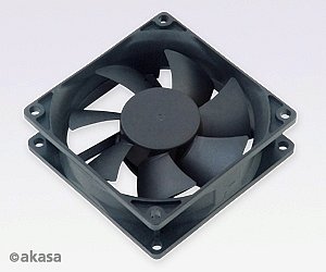 přídavný ventilátor Akasa 80x80x25 black OEM L