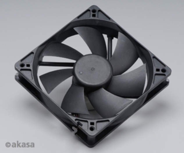 ventilátor Akasa - 12 cm  - černý - tichý S