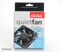 ventilátor Akasa - 12 cm  - černý - tichý S