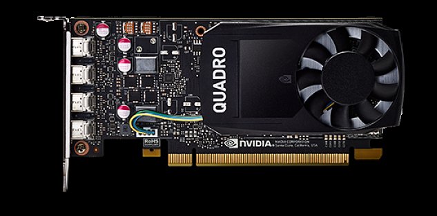ThinkStation Nvidia Quadro P1000 4GB GDDR5 Mini DP * 4 Graphics Card with HP Bracket
