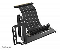 AKASA Riser black Pro, vertikálni VGA držák