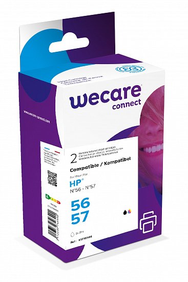 WECARE ink sada pro HP C6656A/C6657A,černá/3 color