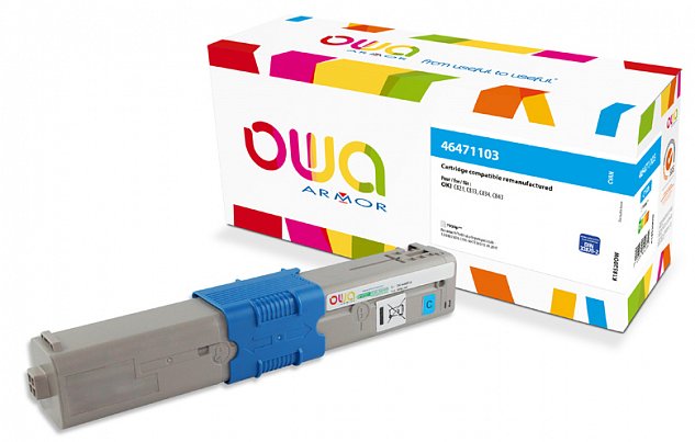 OWA Armor toner pro OKI 46471103,modrá/cyan