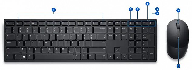 Dell set klávesnice + myš, KM5221W, bezdrátová Hungarian, maďarská