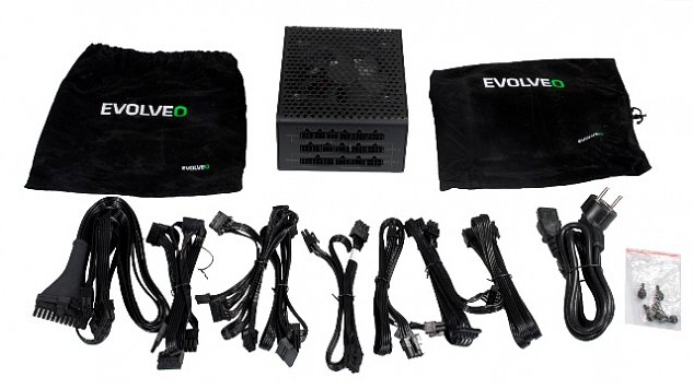 EVOLVEO G650 zdroj 650W, 80+ GOLD, 90% účinnost, aPFC, 140mm ventilátor, retail