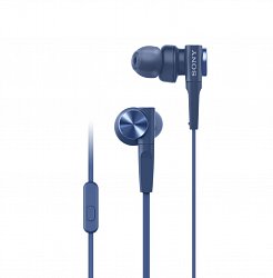 SONY sluchátka MDR-XB55AP, modrá