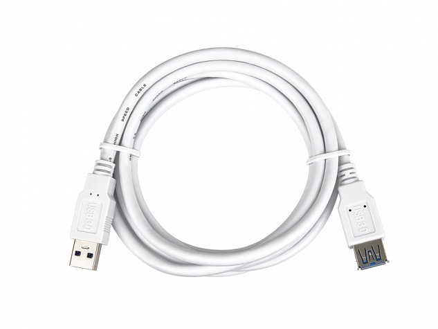 PremiumCord Prodlužovací kabel USB 3.0 Super-speed 5Gbps A-A, MF, 9pin, 1m bílá