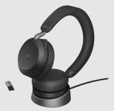 Jabra Evolve2 75, USB-C, MS Stereo Stand, Black