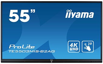 55" iiyama TE5503MIS-B2AG: IPS, 4K, 390cd/m2, 18/7,  iiWare, WiFi, 2x Touch Pen, HDMI, VGA, 20P