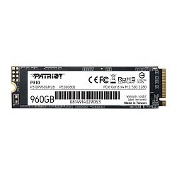 PATRIOT P310//SSD/M.2 NVMe/Černá/3R