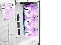 Počítačová skříň Genesis IRID 505 ARGB WHITE MIDI TOWER (USB 3.0), 4x 120mm ventilátory