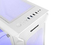 Počítačová skříň Genesis IRID 505 ARGB WHITE MIDI TOWER (USB 3.0), 4x 120mm ventilátory