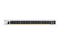 Catalyst C1000-48P-4G-L, 48x 10/100/1000 Ethernet PoE+ and 370W PoE budget ports, 4x 1G SFP uplinks