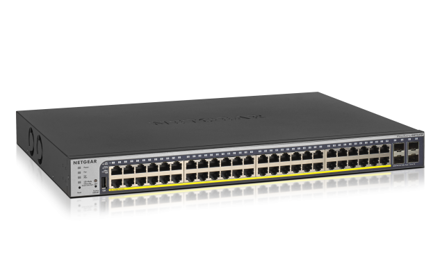 NETGEAR 48-Port Gigabit PoE+ (380W)  SmartManaged Pro Switch with 4 SFP Ports