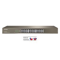 Tenda TEG1024G 24x Gigabit Switch, Fanless-bez ventilátorů, Rackmount 19