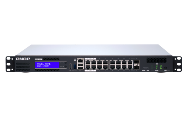 QNAP switch QGD-1600P-4G (4x 60W Gigabit PoE + 12x 30W Gigabit PoE (2x kombinovaný PoE/SFP))