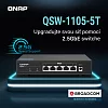 QNAP switch QSW-1105-5T (5x 2,5GbE port, pasiv. chlazení, 100M/ 1G/ 2,5G, Broadcom Chipset)