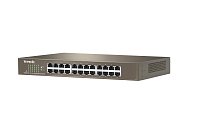 Tenda TEG1024D 24x Gigabit Switch, Fanless-bez ventilátorů, Rackmount, ochrana proti přepětí