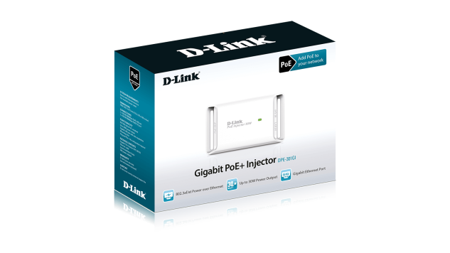D-Link DPE-301GI 1-Port Gigabit 30W PoE+ Injector