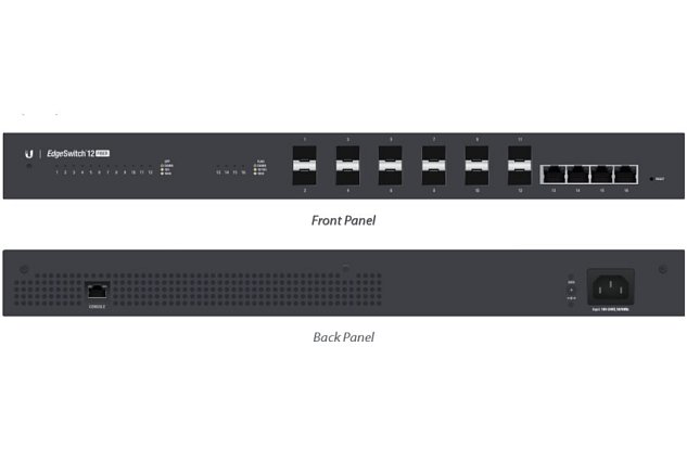 UBNT ES-12F EdgeSwitch Fiber, 12x SFP, 4x GLAN