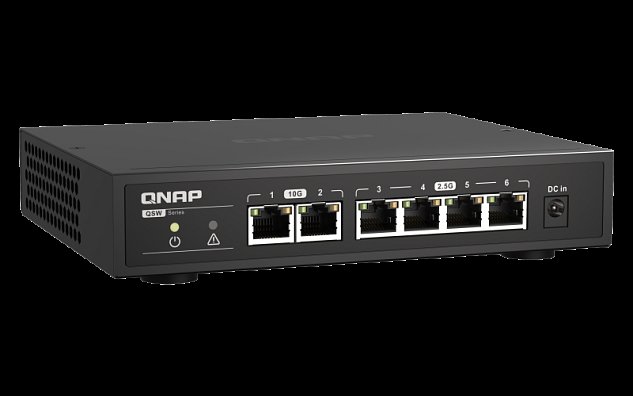 QNAP switch QSW-2104-2T (4x 2,5GbE RJ45 a 2x 10GbE RJ45)