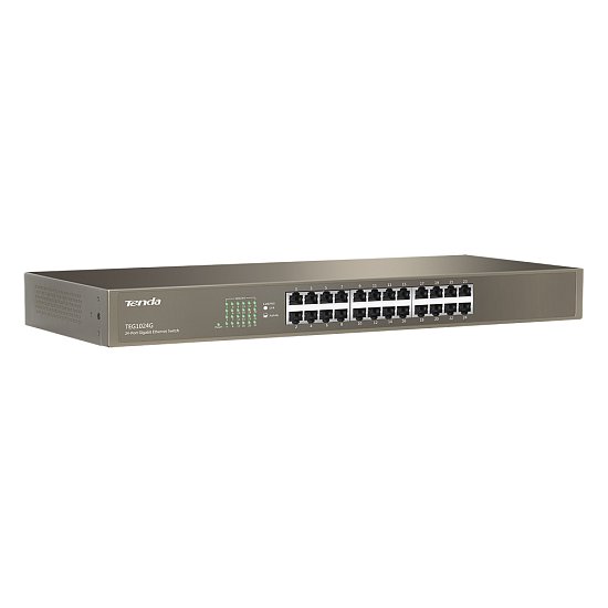 Tenda TEG1024G 24x Gigabit Switch, Fanless-bez ventilátorů, Rackmount 19