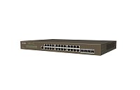 Tenda TEG5328F Gigabit L3 Managed Switch, 24x RJ45 1Gb/s, 4x SFP, STP, RSTP, MSTP, IGMP, VLAN, Rack