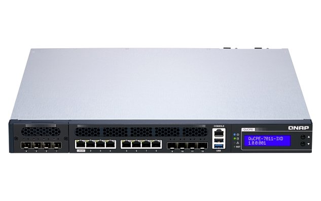 QNAP NVPE zařízení QuCPE-7012-D2166NT-64G (Xeon 12core D-2166NT, 64GB ECC RAM, 8x2,5GbE, 4x10G SFP+)